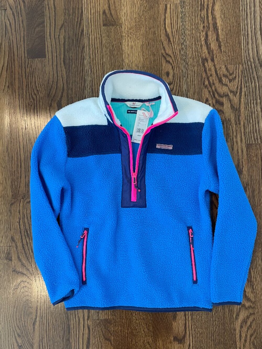 Vineyard Vines NWT Pop Sherpa SuperShep Quarter-Zip Fleece XXS